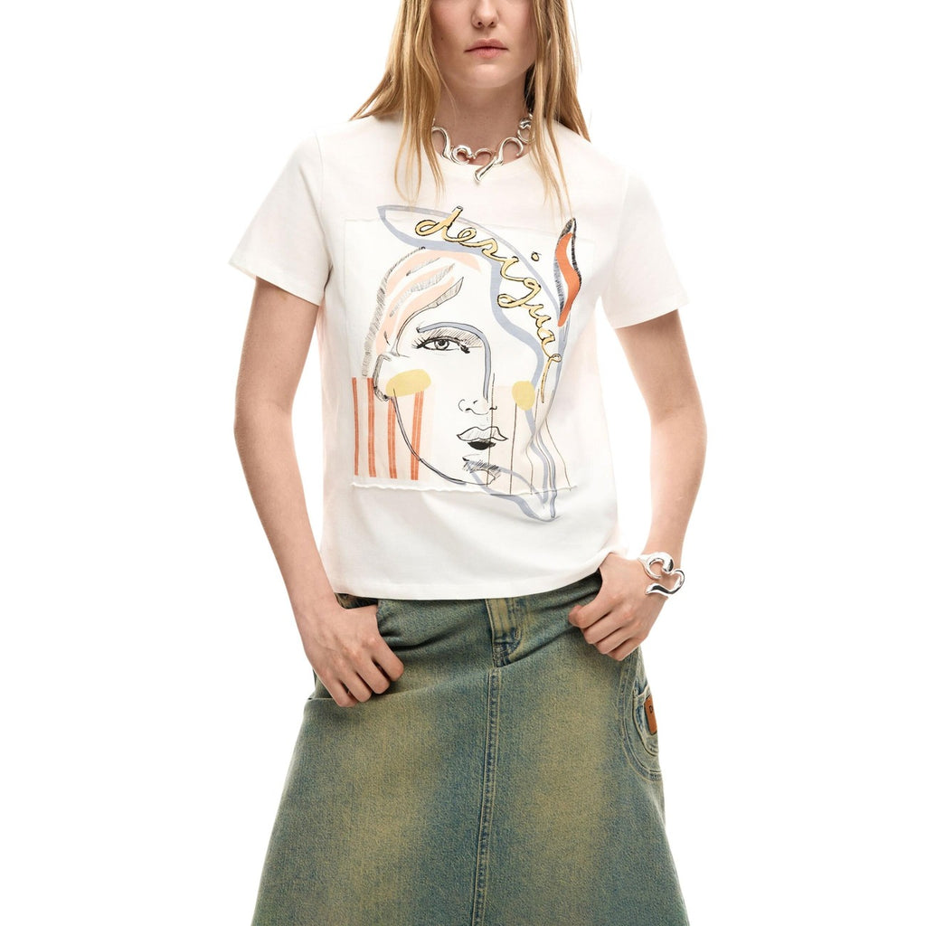 Desigual - T-shirt Damski Desigual