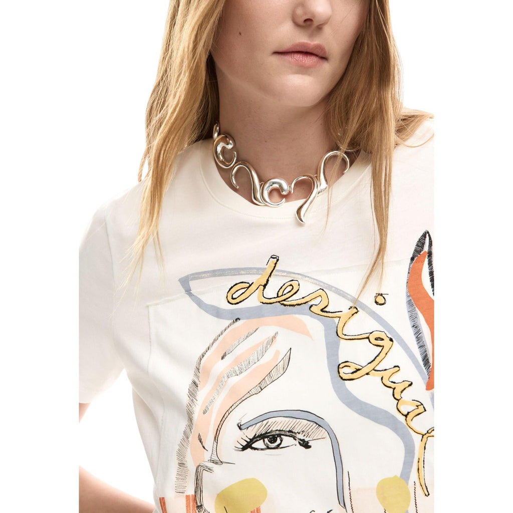 Desigual - T-shirt Damski Desigual